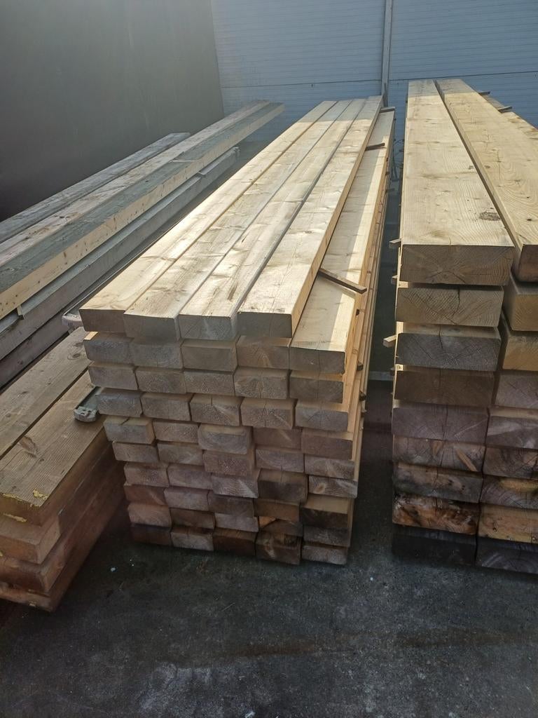 Balkhout / gordingen 5.10 cm lang, Tuin en Terras, Palen, Balken en Planken, Ophalen, Nieuw, Minder dan 180 cm, Palen