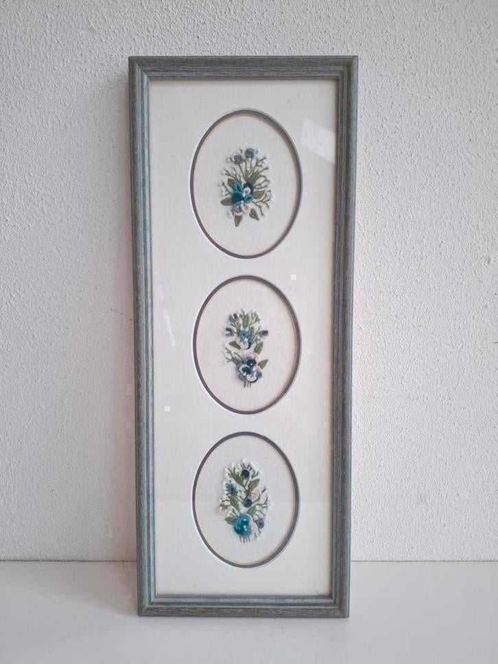 Mooi ingelijst bordurwerk, Ophalen of Verzenden, Zo goed als nieuw