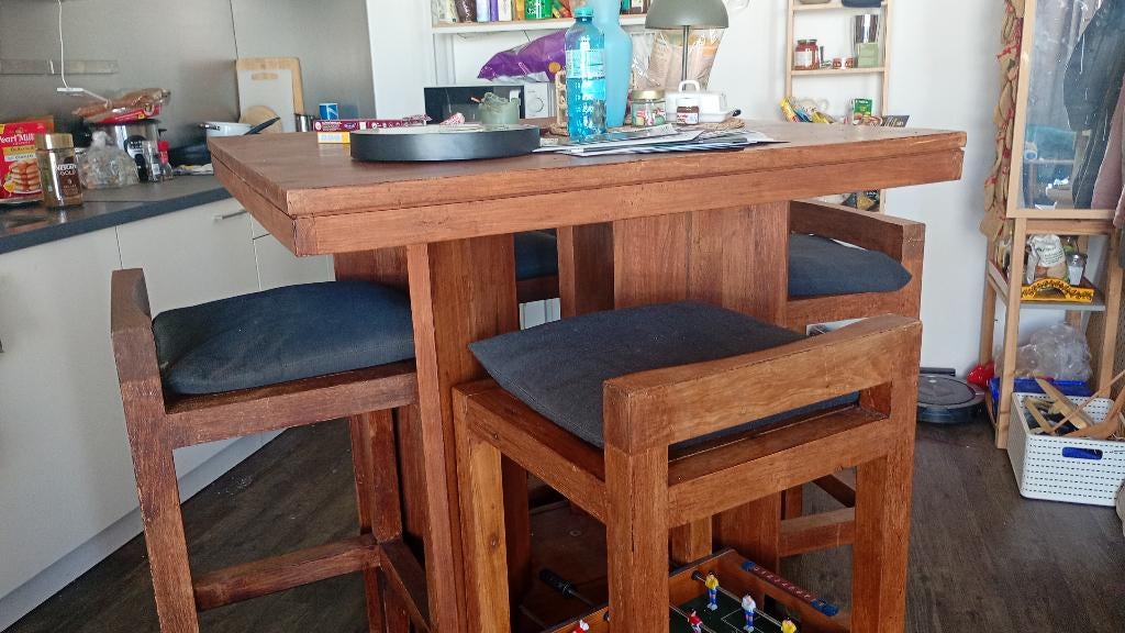 Table Set and Chairs, Huis en Inrichting, Tafels | Eettafels, Ophalen, 50 tot 100 cm, 50 tot 100 cm, Vier personen