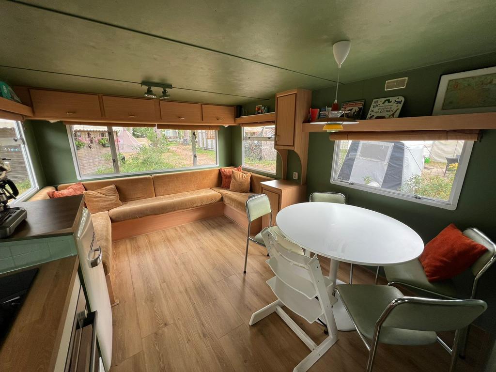 Stacaravan met electriciteit camping Bakkum, Caravans en Kamperen, Ophalen of Verzenden