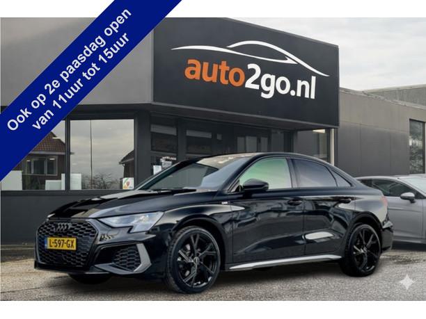 Audi A3 Limousine 30 TFSI AUT7 S-LINE EDITION 94D.KM! SPORT-, Auto's, Gebruikt, Zwart, Hybride Elektrisch/Benzine, 3 cilinders