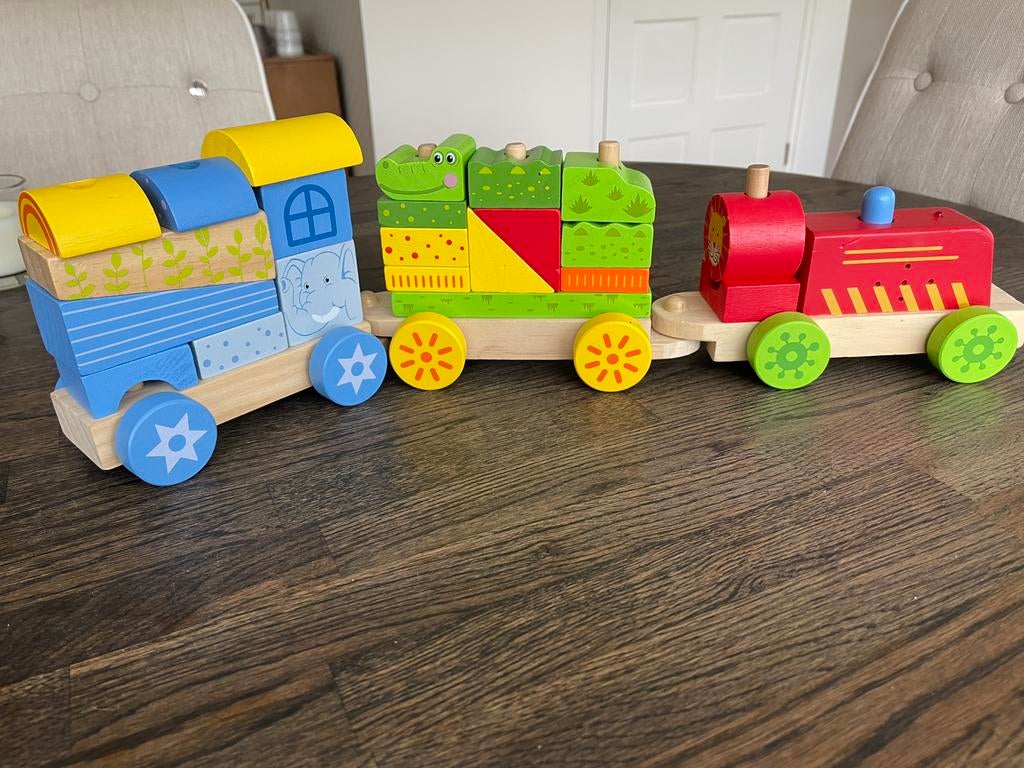 Houten blokken trein, Ophalen of Verzenden, Nieuw, Overige typen