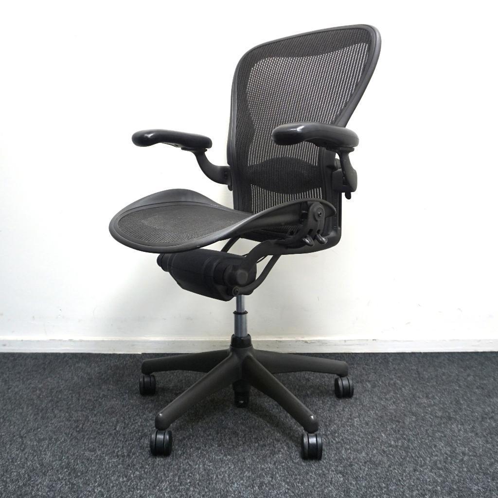 Herman Miller Aeron type C Bureaustoel|Ergonomisch|Antraciet, Gebruikt, Overige kleuren, -, -