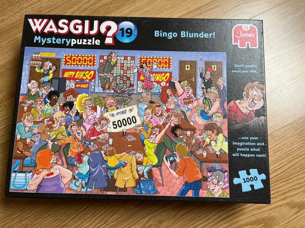Wasgij Mystery 19: Bingo Blunder! 1000 stukjes puzzel, Hobby en Vrije tijd, Denksport en Puzzels, Zo goed als nieuw, Ophalen of Verzenden