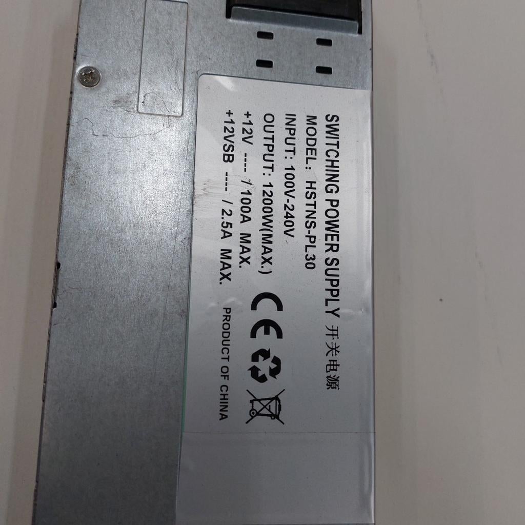 Voeding 1200 watt PSU inclusief kabel., Ophalen of Verzenden, Zo goed als nieuw