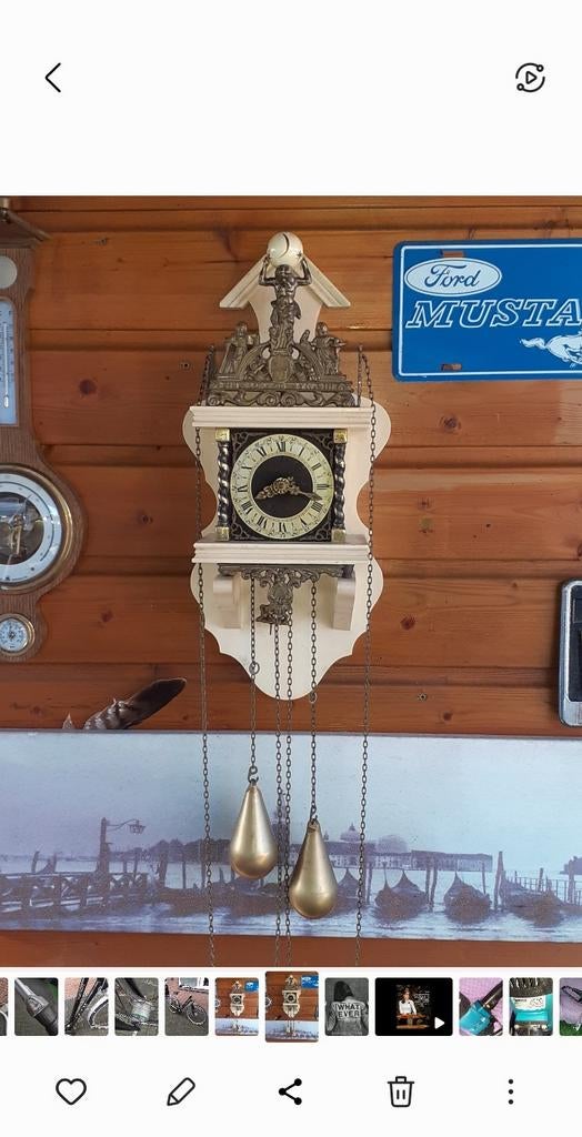 Zaanse klok 50x25 cm wit, Ophalen