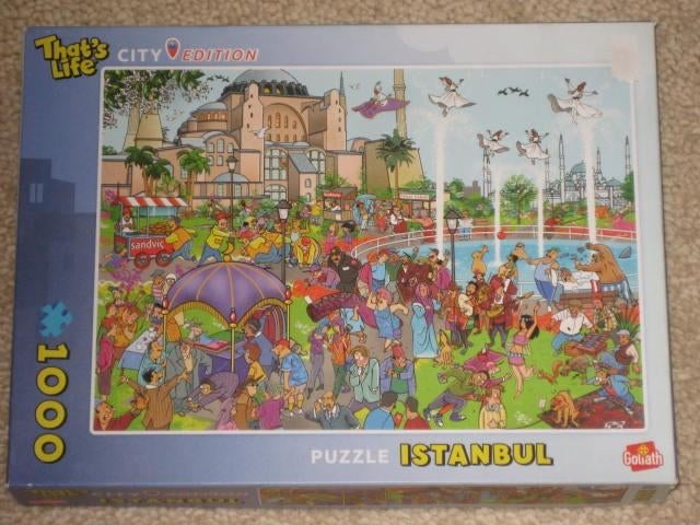 That's life City Hoorn Zaandam Istanbul London New Y Parijs, Hobby en Vrije tijd, Denksport en Puzzels, Zo goed als nieuw, 500 t/m 1500 stukjes