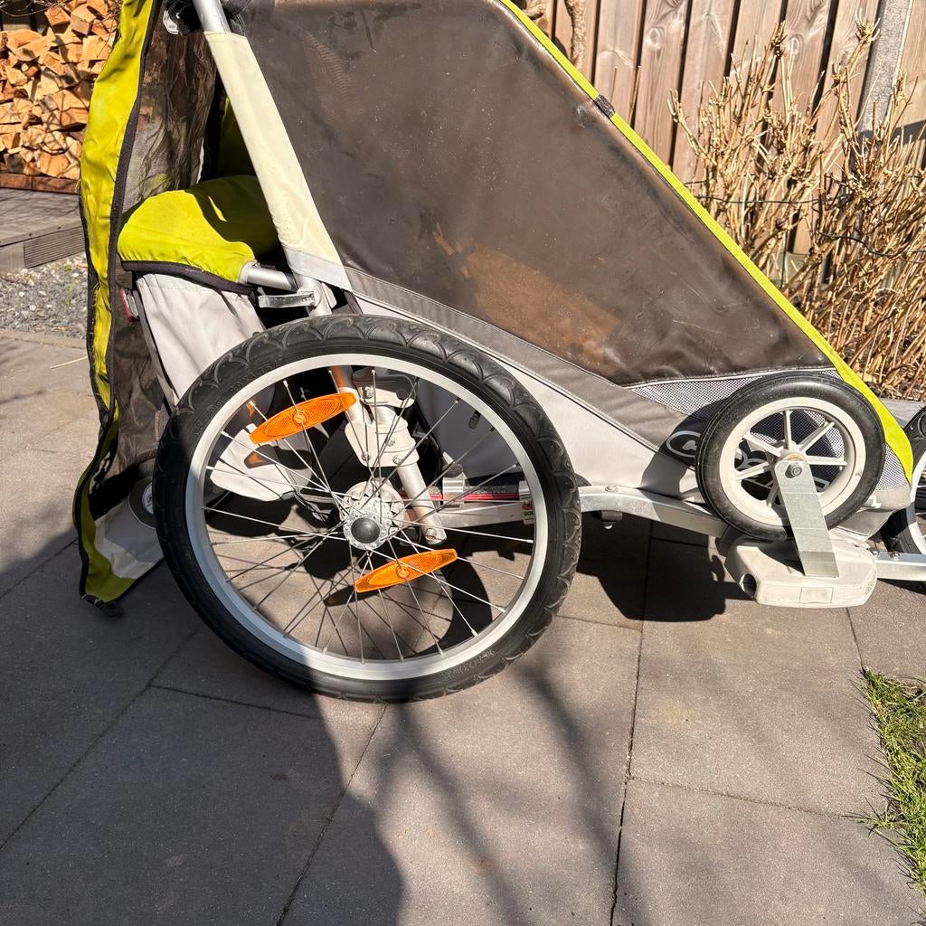 Chariot Cougar 2 - Wandel/Joggingkar voor 2 kinderen, Fietsen en Brommers, Ophalen, Gebruikt, Vering, Kinderkar