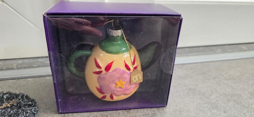 Theepot glazen kersthanger nieuw, Ophalen of Verzenden, Nieuw