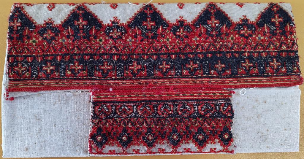 antieke sloop sarakatsani macedonie katoen borduurwerk 1800s, Ophalen of Verzenden