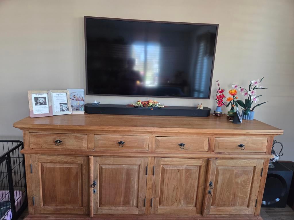 Mooi teakhout dressior, Ophalen, Teakhout, 50 tot 100 cm, Zo goed als nieuw