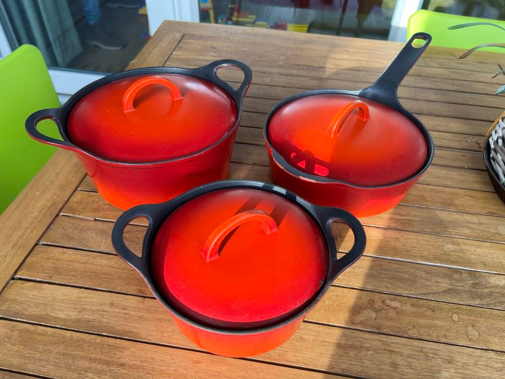 Hackman gietijzeren braadpannen set, Huis en Inrichting, Ophalen, Gebruikt, Gietijzer, Pannenset