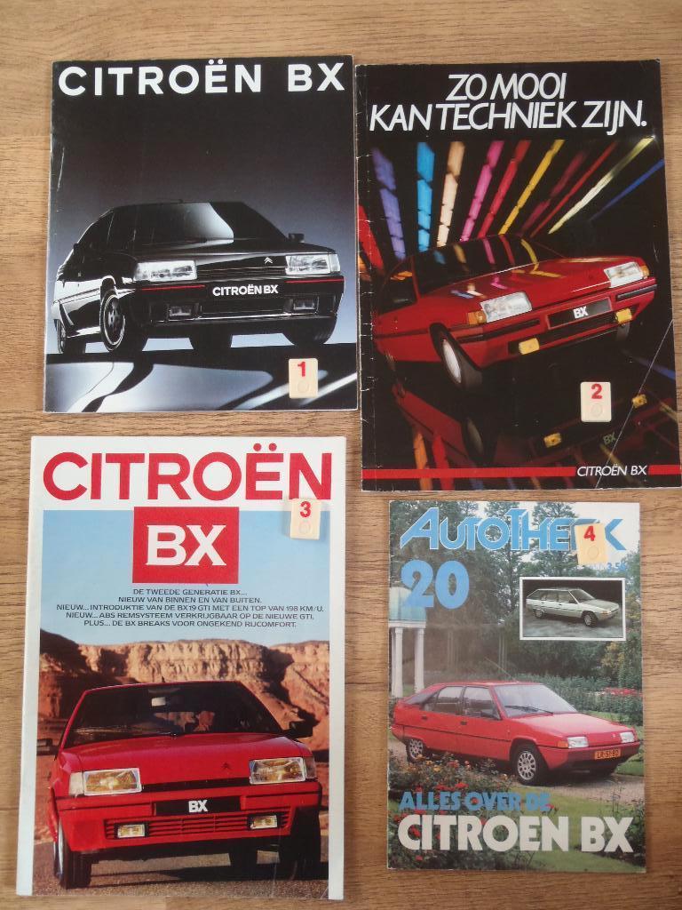Folders Citroën  BX  1985+ 1986+1991, Ophalen of Verzenden, Zo goed als nieuw, Citroën