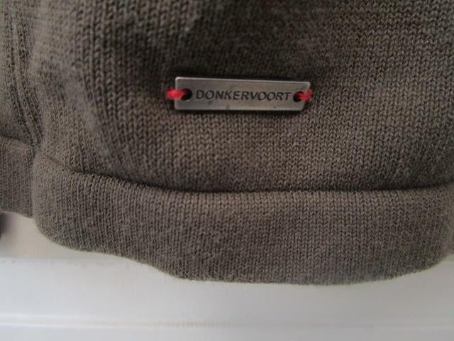 Stoere kaki Donkervoort trui maat L Valt als M, Ophalen, Zo goed als nieuw, Maat 48/50 (M), Groen