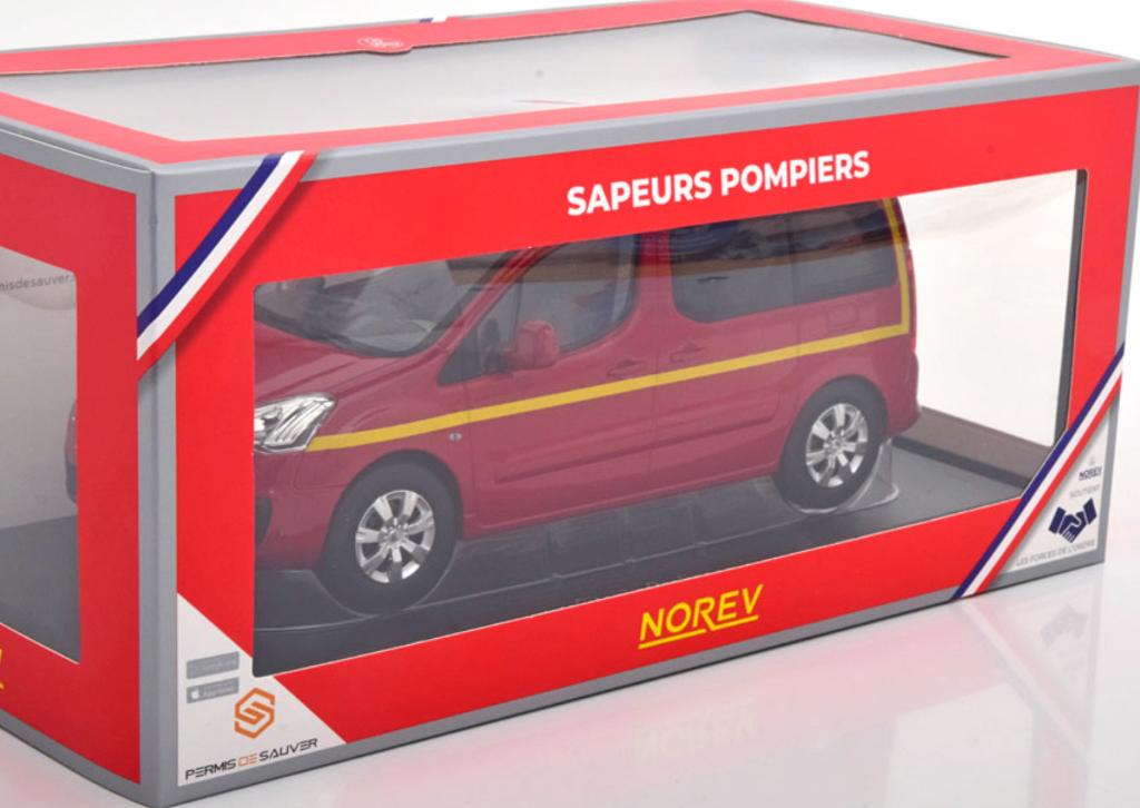 Norev 1:43 Citroen Berlingo Pompiers Año de construcción 2020 rojo