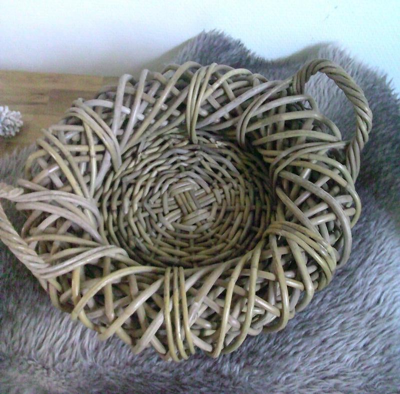 Mulan rotan mand ca.35cm x H12cm, Overige materialen, Gebruikt, Mand, Ophalen of Verzenden