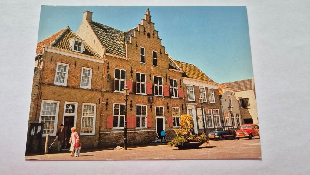 Ansichtkaart Gemeentehuis eiland Tholen St. Maartensdijk, Ophalen of Verzenden, 1960 tot 1980, Ongelopen, Gebouw