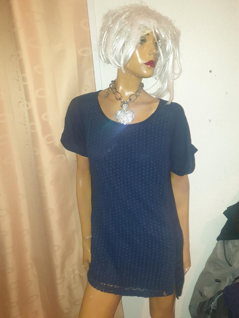 Donkerblauw jurk met korte mouwen  Tommy Hilfiger maat XS, Blauw, Ophalen of Verzenden, Zo goed als nieuw, Maat 34 (XS) of kleiner