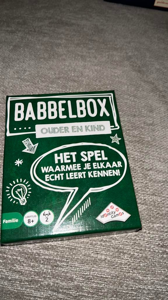 Babbelbox. Ouder en kind kaartspel., Hobby en Vrije tijd, Gezelschapsspellen | Kaartspellen, Ophalen of Verzenden, Zo goed als nieuw
