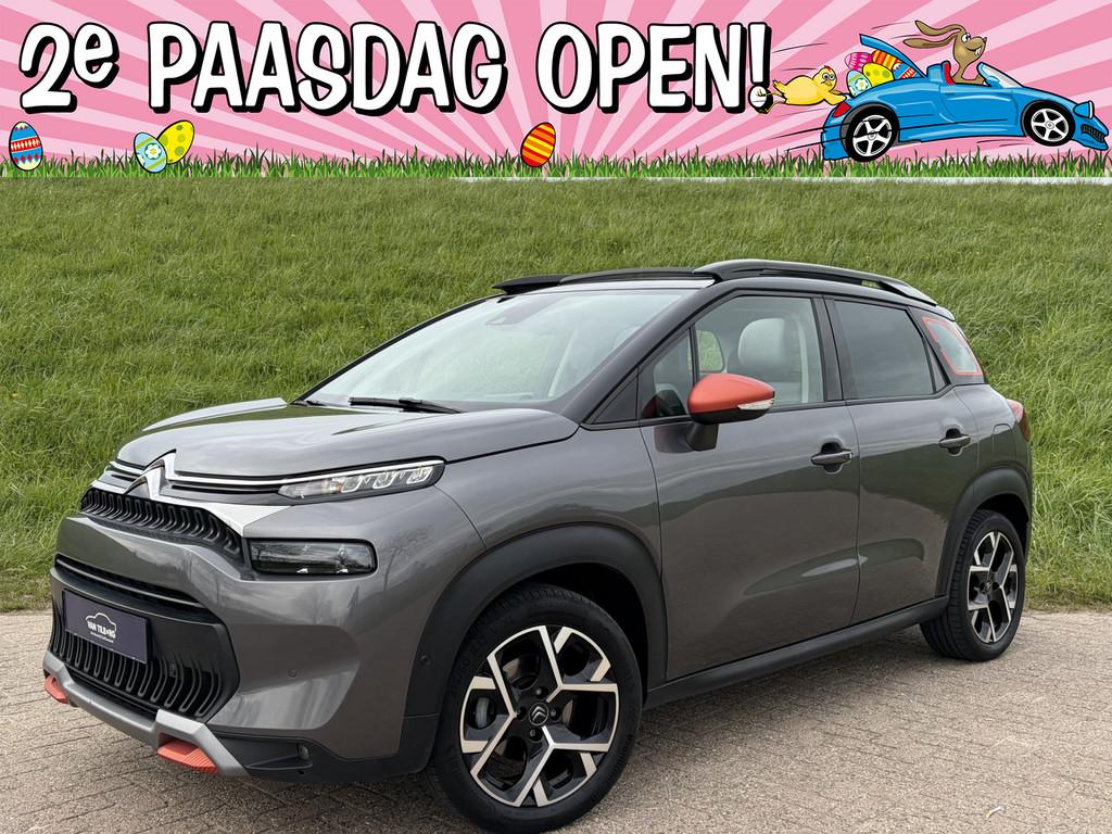 Citroën C3 Aircross 1.2 PureTech Shine Schuif-/kanteldak |, Gebruikt, Zwart, 1199 cc, Leder en Stof
