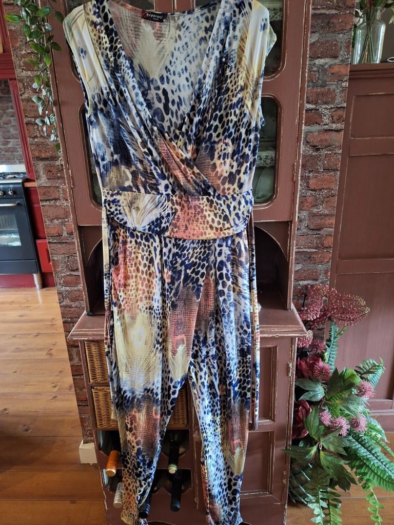 Jumpsuit  s m 38 40 42 kreukvrij stretch, Kleding | Dames, Jumpsuits, Ophalen of Verzenden, Gedragen, Maat 38/40 (M), Zwart