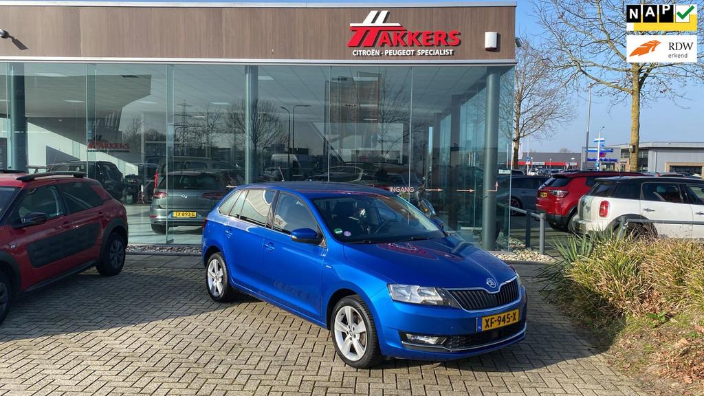 Skoda Rapid Spaceback 1.0 TSI Greentech Clever, Parkeersensor, Gebruikt, Euro 6, Blauw