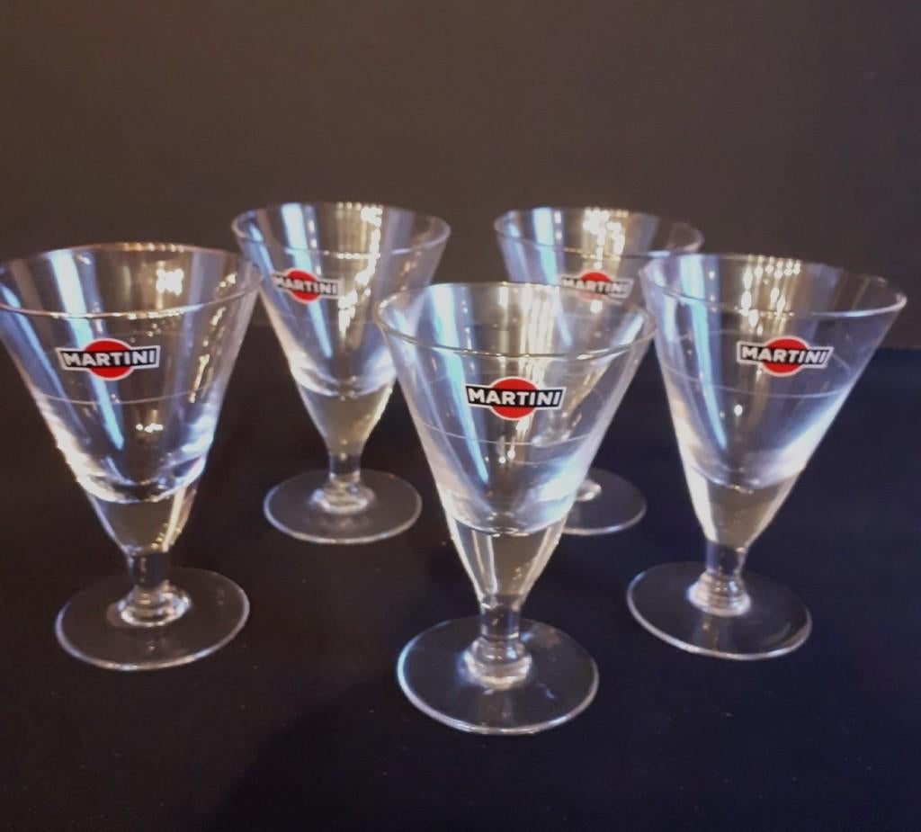 Vintage Martini glazen, Ophalen, Zo goed als nieuw, Overige typen