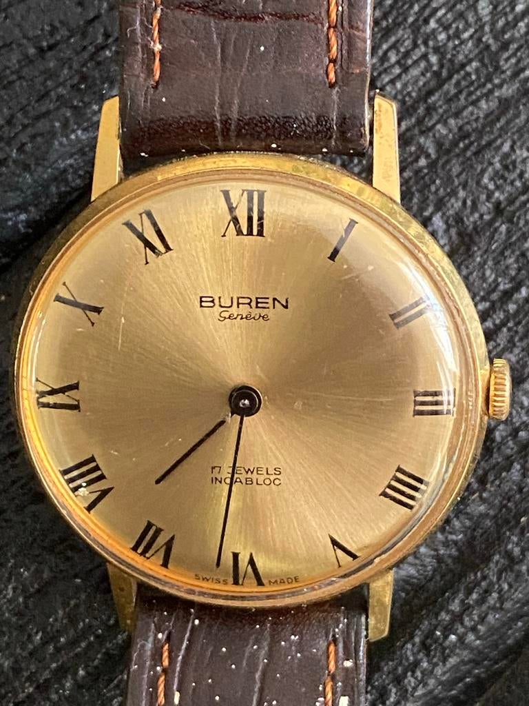 Vintage BUREN Genève mechanisch horloge - Swiss Made, Sieraden, Tassen en Uiterlijk, Horloges | Antiek, Overige merken, Overige materialen