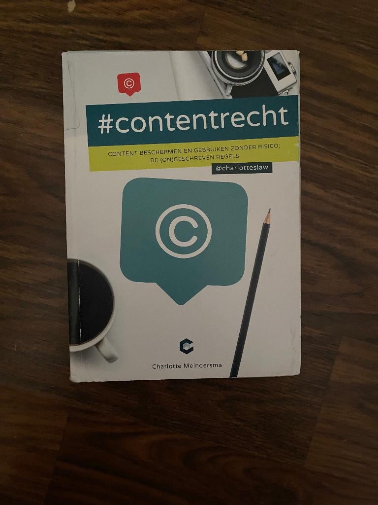 Contentrecht Charlotte Meindersma, Gelezen, Ophalen of Verzenden, Charlotte Meindersma •, Overige onderwerpen