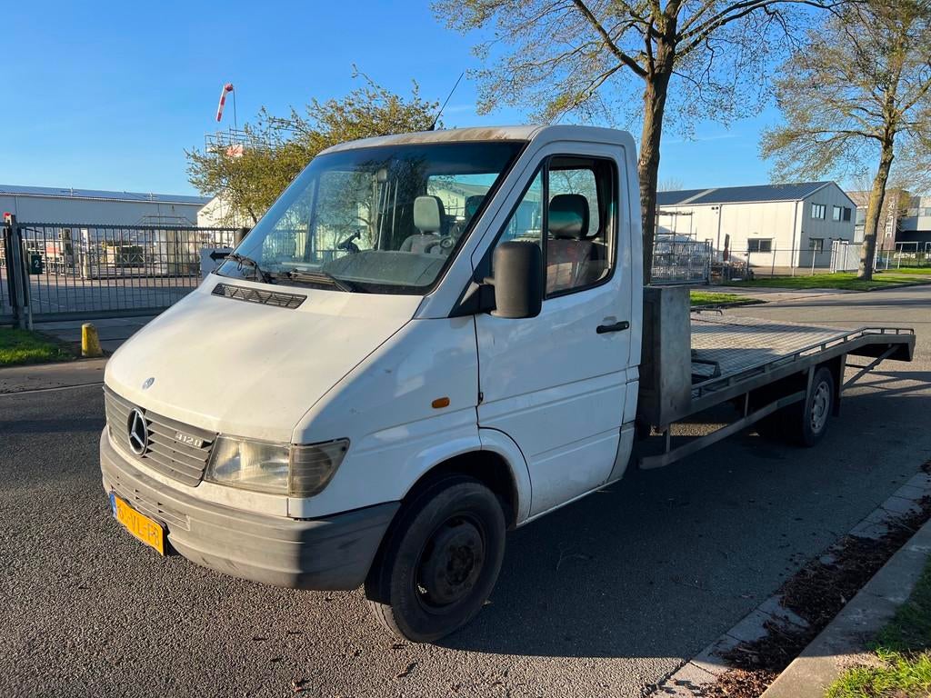 Mercedes-Benz Sprinter 412 D Xlang dubbel lucht, Auto's, Bestelauto's, Euro 2, Achterwielaandrijving, Gebruikt, Bedrijf