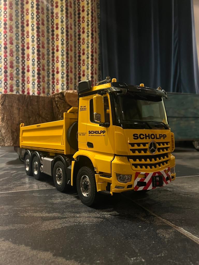 RC 1/14 RTR Mercedes 8x8 kipper truck vrachtwagen lesu tamiy, Hobby en Vrije tijd, Ophalen of Verzenden, Nieuw, Auto offroad