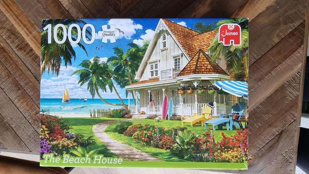 Jumbo. The Beach House puzzel. 1000 stukjes, Ophalen of Verzenden, 500 t/m 1500 stukjes, Zo goed als nieuw, Legpuzzel
