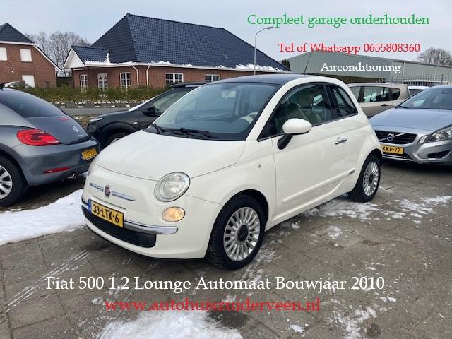 FIAT 500 1.2 AUTOMAAT 51KW Lounge Panoramadak, Euro 5, Stof, Gebruikt, 1242 cc