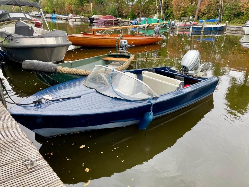 Speedboot Placom 450 met 8 pk 4-takt buitenboordmotor, Ophalen, Gebruikt, Minder dan 70 pk, 3 tot 6 meter