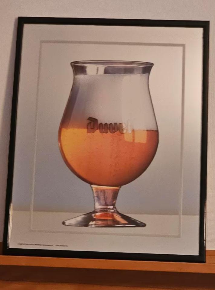 Duvel spiegel, Ophalen, Gebruikt, Reclamebord, Plaat of Schild, Duvel