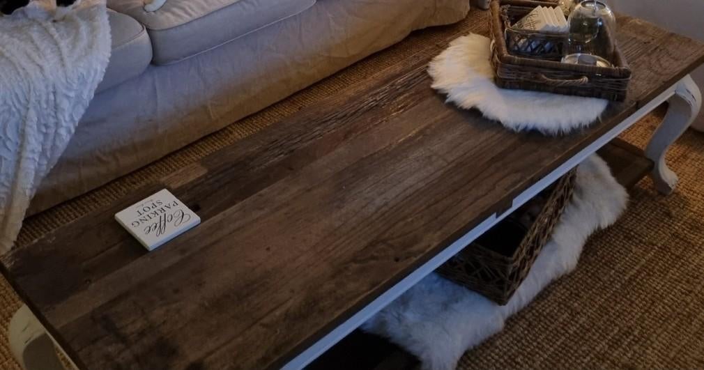 Driftwood Salontafel Rivièra Maison, Huis en Inrichting, Tafels | Salontafels, Ophalen, Gebruikt, 100 tot 150 cm, Landelijk, Riviera Maison