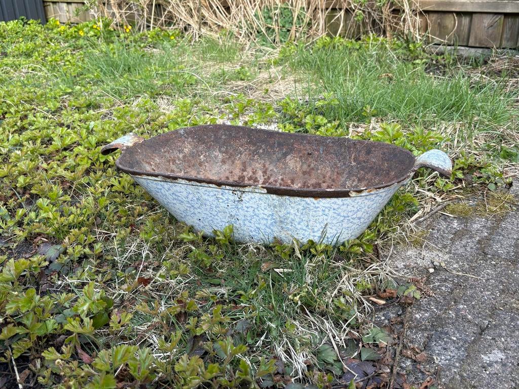 Vintage emaille teil - decoratief, waterdicht, Ophalen of Verzenden