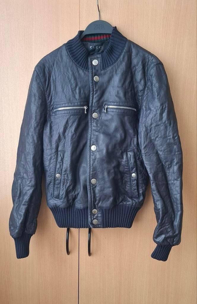 Gucci leren dames bomberjack maat 48, Ophalen of Verzenden, Maat 48/50 (M), Zwart