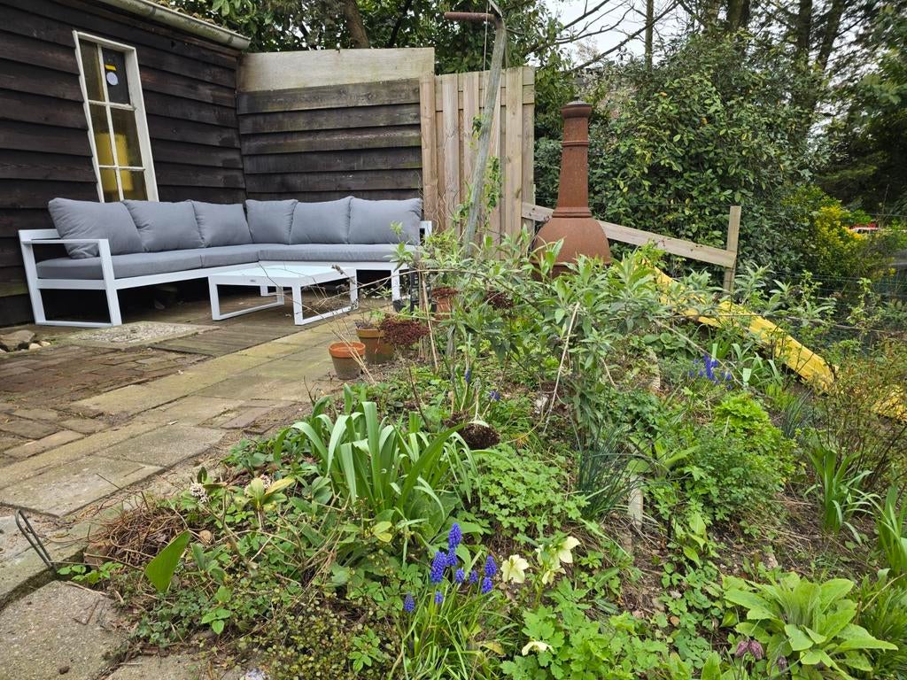 Loungeset bank en tafel, Ophalen, Zo goed als nieuw, 250 tot 500 cm, 200 tot 400 cm