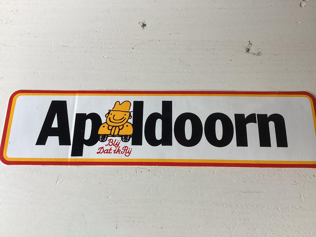 Sticker Blij dat ik rij Apeldoorn, Verzamelen, Verzenden, Zo goed als nieuw