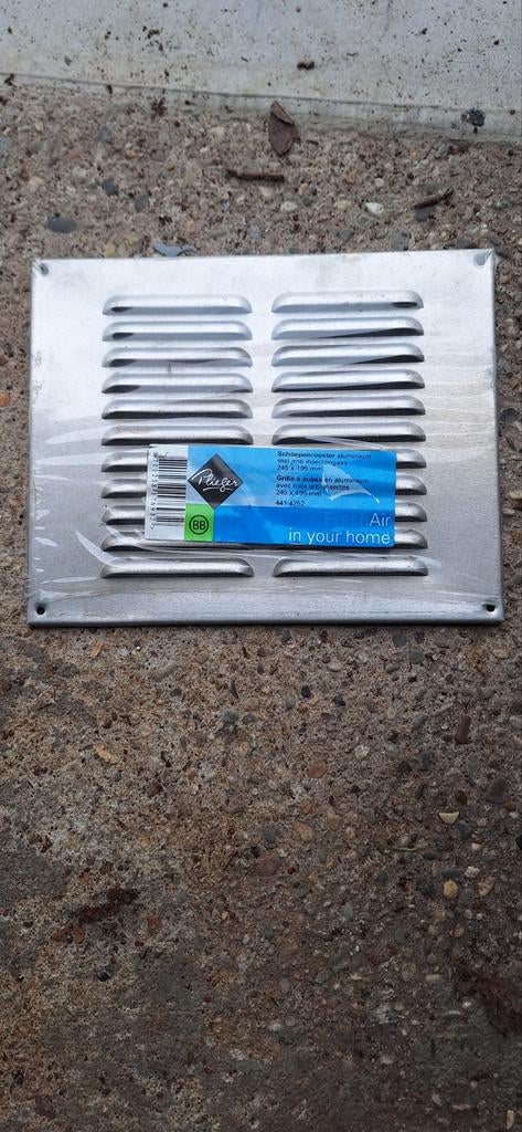 Rooster aluminium 240 x 195 mm, Ophalen of Verzenden, Nieuw, Ventilator en Afzuiger