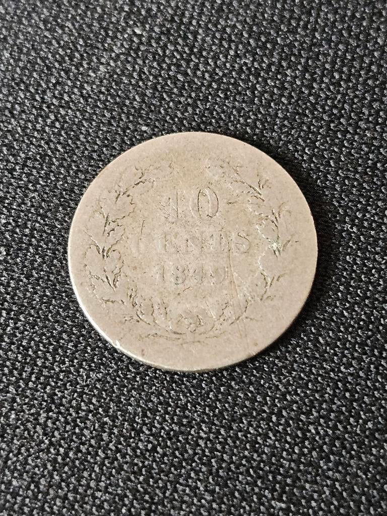 10 cent 1849 Willem 2 Nederland, Verzenden, Zilver, 10 cent, Losse munt