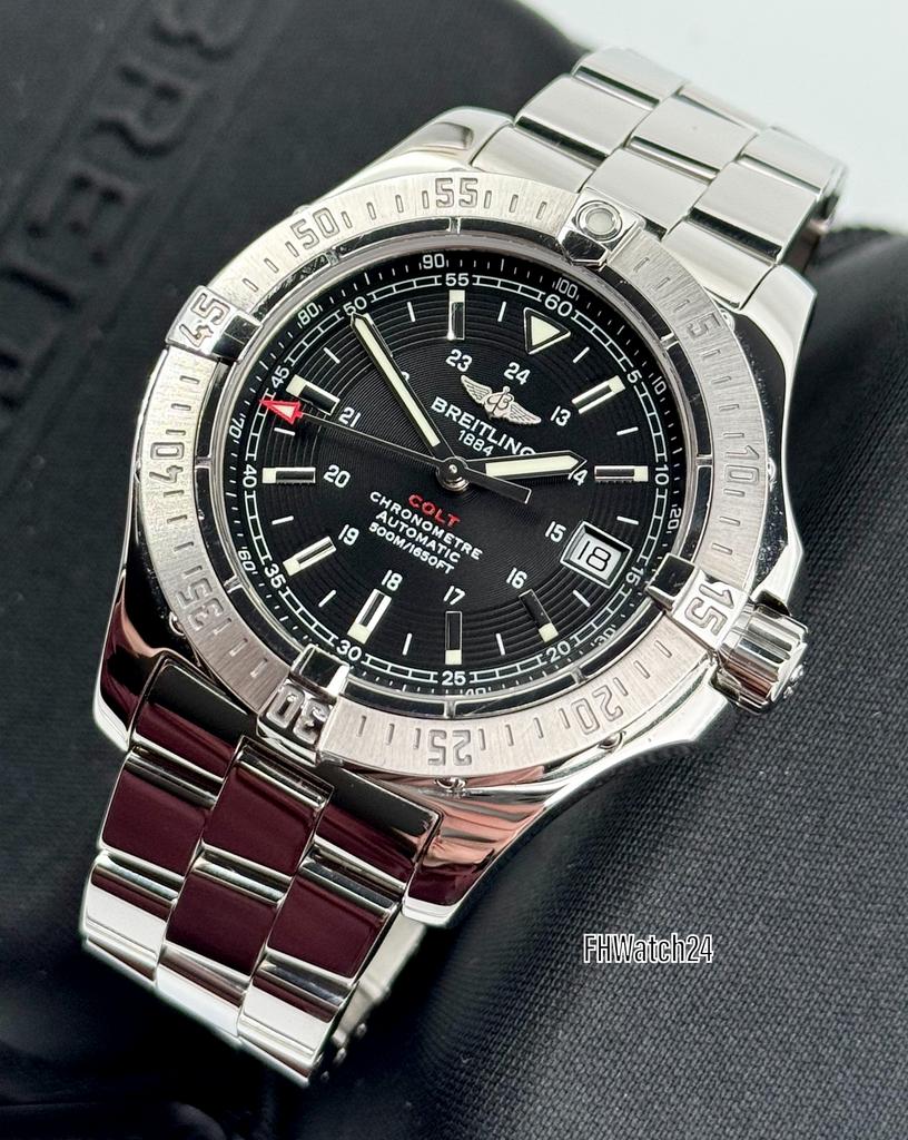 Breitling Colt Automatic 41 A17380., Staal, Gebruikt, Staal, Breitling