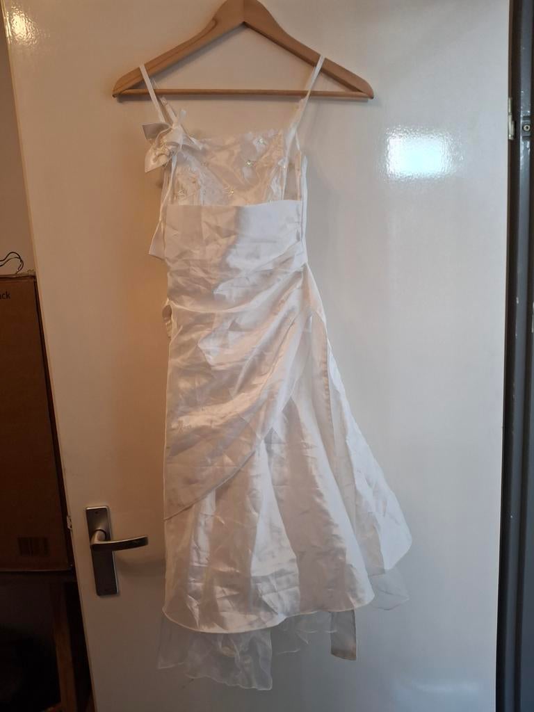 Nieuw witte galajurk maat 34, Galajurk, Wit, Nieuw, Ophalen of Verzenden