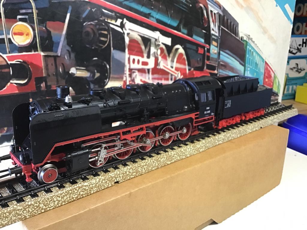 Märklin 3319 Stoomlocomotief BR50 ÖBB, Wisselstroom, Gebruikt, Locomotief, Ophalen of Verzenden