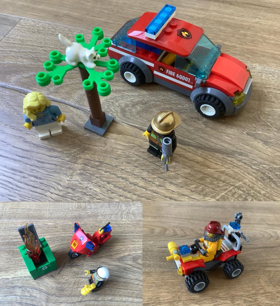 Lego City Brandweer combinatie 60001, 60000 en 4427, Gebruikt, Compleet, Lego, Ophalen of Verzenden