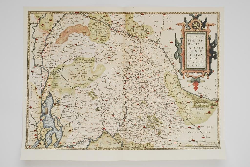 Oude landkaart Brabant 1574-1575 Abraham Ortelius, Verzenden, Voor 1800, Nederland, Landkaart