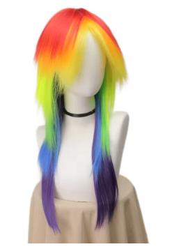 Anime cosplay pruik Rainbow Dash met synthetisch haar, Ophalen of Verzenden, Nieuw, Overige typen