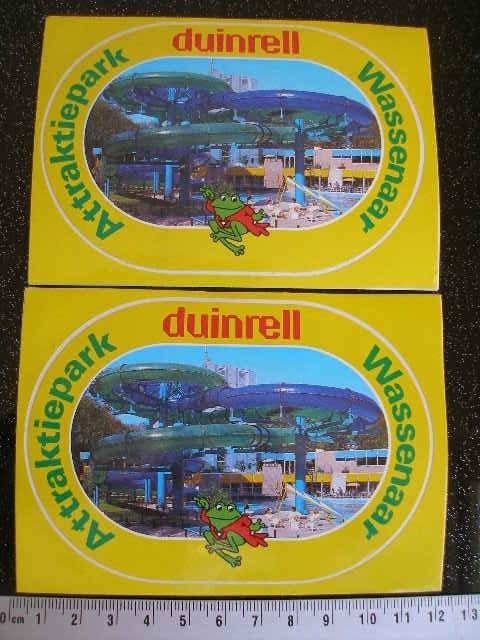 2x sticker attraktiepark duinrell wassenaar logo, Verzenden, Zo goed als nieuw, Bedrijf of Vereniging