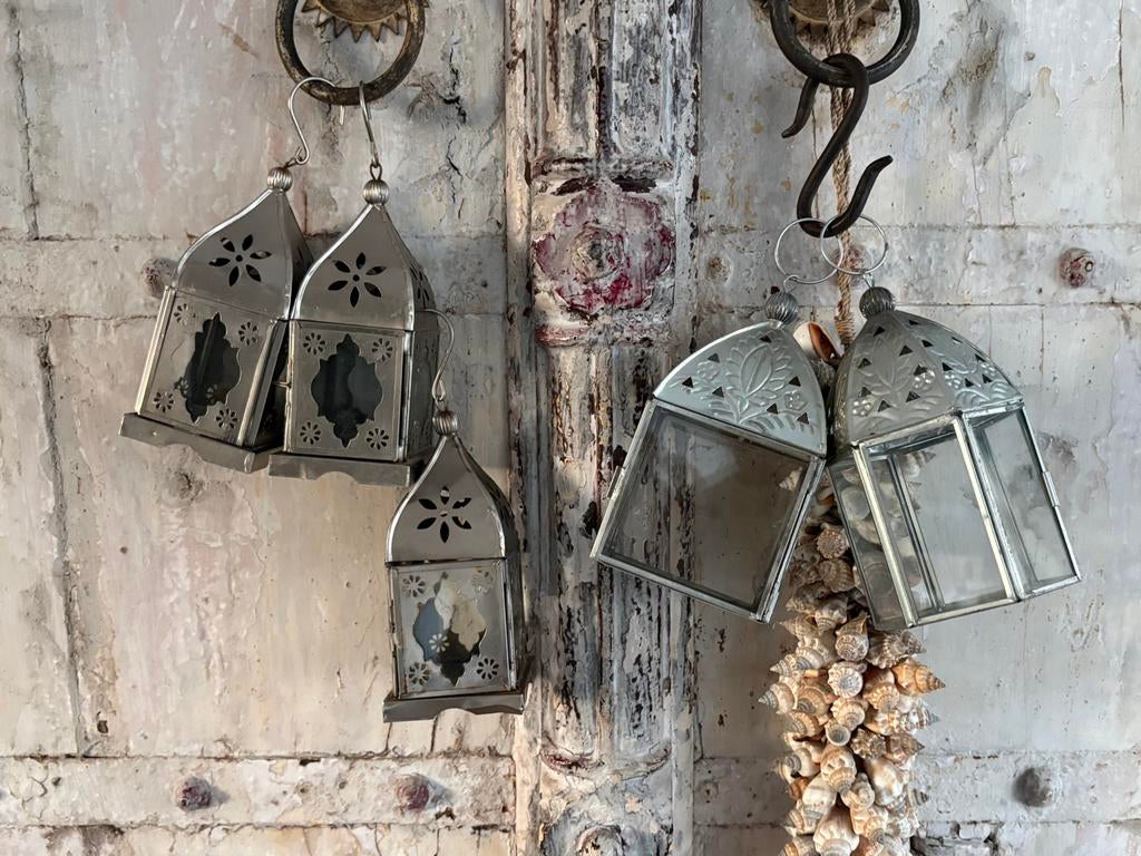 Oosterse hang lantaarn - mini windlicht 1001 nacht, Huis en Inrichting, Woonaccessoires | Kandelaars en Kaarsen, Ophalen of Verzenden